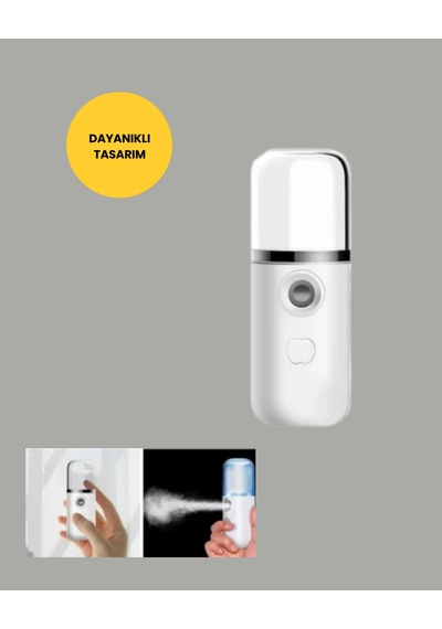 Mini Şarjlı Buhar Nemlendirici Tnabilir, Enerji Tasarruflu, Muratech - 87 Kablosuz Kullanım