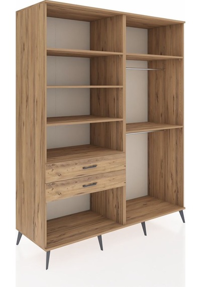 Kronos Gardrop 6 Raflı 2 Çekmeceli 2 Askılı 176x59x221 Çam-çam Beyaz Kronos Gardrop 6 Raflı 2 Çekmeceli 2 Askılı 176x59x221 Çam-çam Beyaz