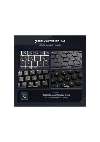 3d Metal Arapça Klavye Stickerı Gümüş Renk Harf Etiketi