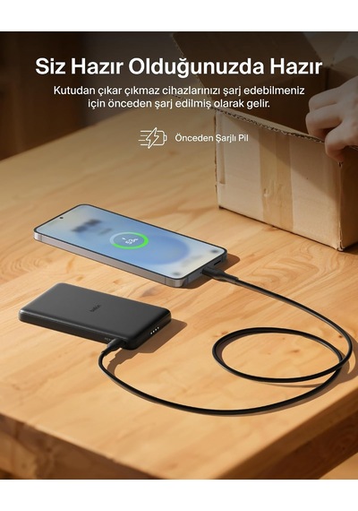 Boostcharge 5000 Mah İnce Manyetik Usb-c Power Bank, Siyah