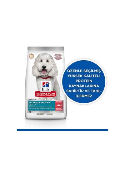 Hill's Science Plan Hipoalerjenik Yetişkin Orta Irk Somonlu Köpek Maması 12kg