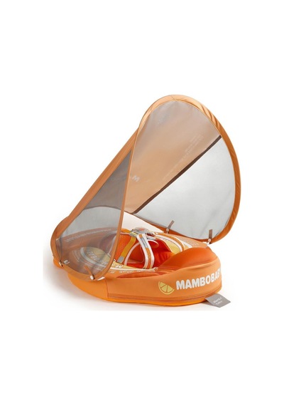 Mambobaby Yüzme Simidi - Orange, Emniyetli, Gölgelikli Ve Ayak Destekli