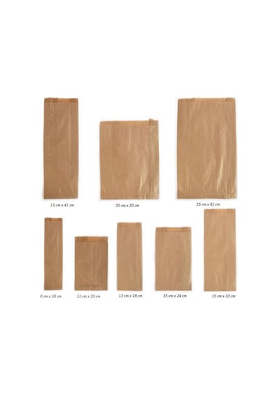 Şemua Baget Ekmek Pide Fırın Kese Kağıdı - Küçük Boy - 12 X 28 Cm. - 2.5 Kg. - Ortalama 500-515 Adet