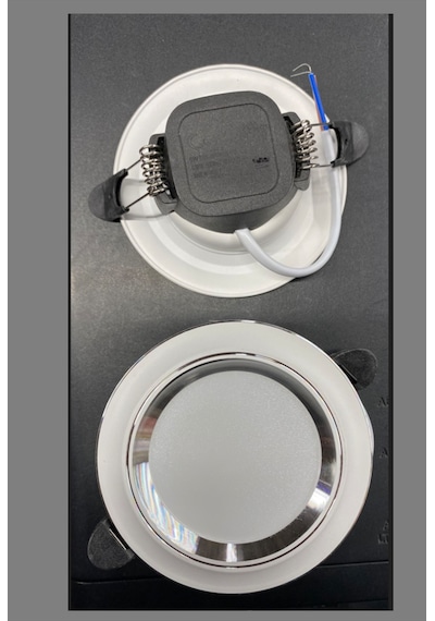 6 W Sıva Altı Cob Led Beyaz-krom Kasa Spot Gömme Tavan Armatürü 3 Renk Ct-5257 10 Adet Diğer