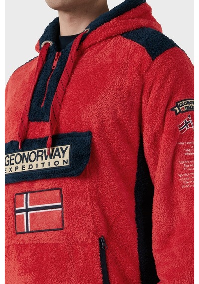 Norway Geographical Erkek Sweat Gymclasssherco Kırmızı Kırmızı