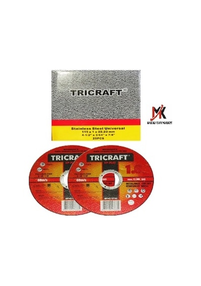 Trıcraft Metal Kesici 25 Adet İnox Kesici Taş 115x1.0x22.2 Mm