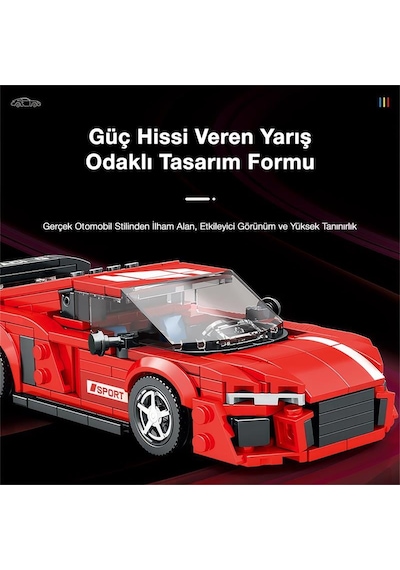Reobrix Creator 681 Audi R8 Spor Araba Yaratıcı Yapı Blok Seti Building Blocks - 413 Parça