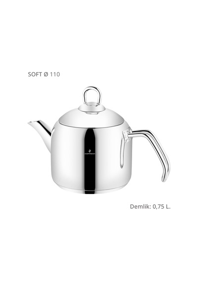 Sofram Soft 11 Cm Tekli Çaydanlık - 0,75 Litre Gümüş
