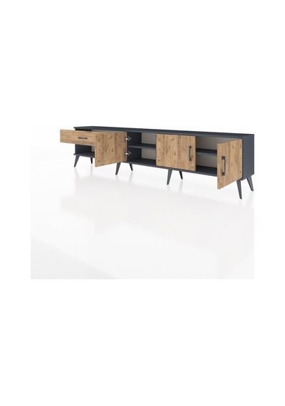 Arges Tv Ünitesi 2 Raflı Tek Çekmeceli 3 Kapaklı 220x30x51 Antrasit-çam Atlas Çam/atlas Çam - Antrasıt Arges Tv Ünitesi 2 Raflı Tek Çekmeceli 3 Kapaklı 220x30x51 Antrasit-çam Atlas Çam/atlas Çam - Antrasıt