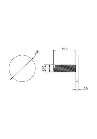 Masa - Sehpa Ayağı Cam Bağlantı Flanşı 3.5mm 4 Adet