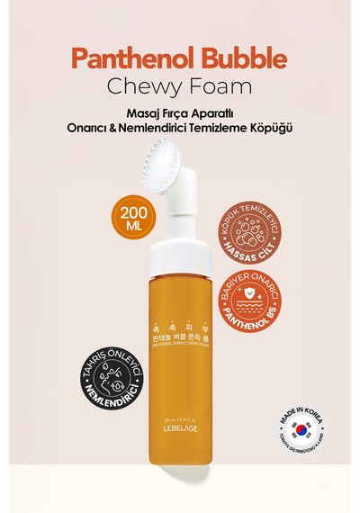 Temizleme Aparatlı Panthenol Temizleme Köpüğü Lebelage Panthenol Bubble Chewy Foam