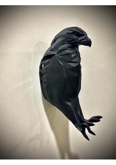 Kartal 3d Baskı Ile Üretilmiş Dekoratif Gece Lambası/aplik Siyah