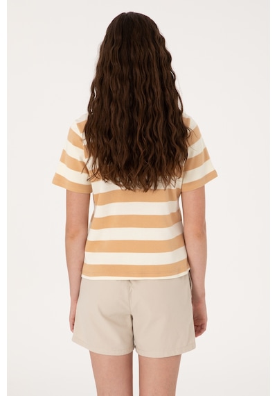 U.S. Polo Assn. Kadın Camel Cepli Polo Yaka Tişört 50306713-VR015
