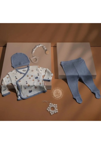 Tiffany Baby & Kids Tiffany Zıbın Takımı 3lü Ships Theme Gri