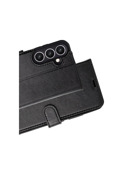 Samsung Galaxy Uyumlu A37 5g Kılıf Deri Deluxe Cüzdanlı Kapaklı Case Siyah