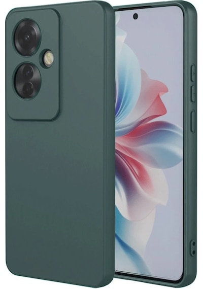 Gld-spt- Newface Oppo Reno 11f Kılıf First Silikon - Koyu Yeşil