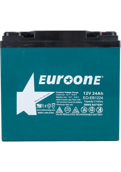 Zemheri Eo-eb1224 12 Volt 24 Ah E-bisiklet Aküsü Elektrikli Bisiklet Aküsü 180x76x167mm