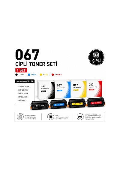 067 Çipli Toner Seti Siyah - Mavi - Sarı - Kırmızı