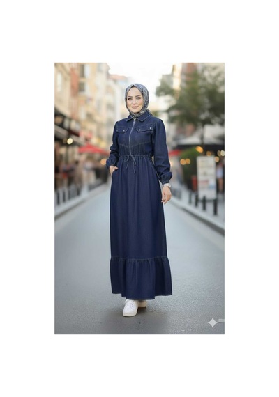 Hb Harma Time Butik Kadın Cep Detaylı Fermuarlı Tesettür Lacivert Kot Elbise Lacivert Lacivert Hb Harma Time Butik Kadın Cep Detaylı Fermuarlı Tesettür Lacivert Kot Elbise Lacivert Lacivert