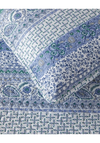 Mini Cachemire Çift Kişilik Yatak Örtüsü Takımı 200x220 Cm Lacivert