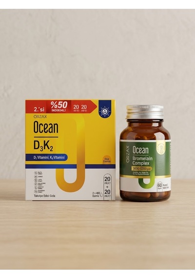 Ocean D3k2 Oral Damla 2.sı %50 Indırımlı Ocean Bromelaın Complex 60 Tablet