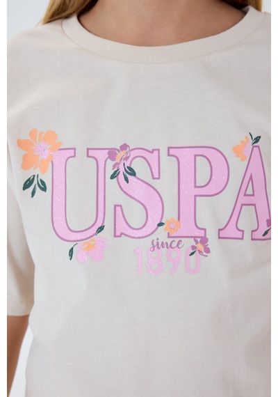 U.s. Polo Assn. 2503 %100 Pamuk Cepli Kız Çocuk Pijama Takım Bej