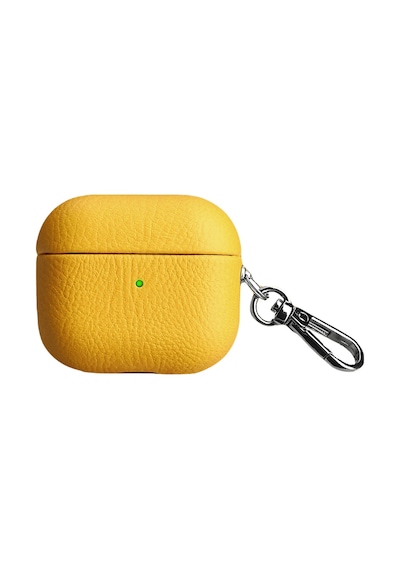 Piili Apple Uyumlu AirPods 3. Nesil Leather Case Kulaklık Kılıfı Sarı