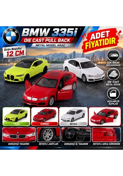 43659 Die Cast Pull Back Bmw 335i