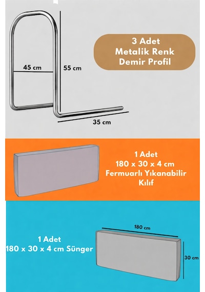Miralay Yeni Nesil Yatak Bariyeri 180 CM Gri Yıldız