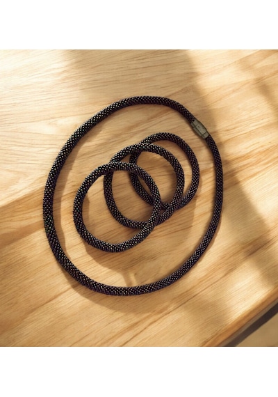 Chichibeads Mor Renk Bohem Kolye Bileklik Set Eflatun - Mor