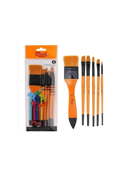 Rich Set:8 Zemin Fırça Karma Set 6'Lı