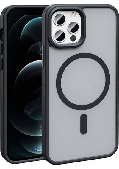 Apple Uyumlu iPhone 12 Pro Kılıf Magsafe Şarj Özellikli Mat Arka Yüzey Z