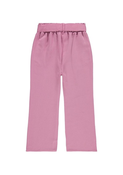 Civil Girls Kuşaklı 6-9 Yaş Pantolon - Pembe Gülkurusu