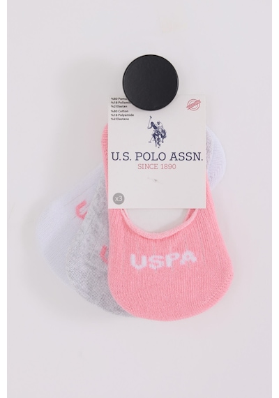 U.S. Polo Assn. U.s. Polo Assn Bebek Kız Bebek Pembebeyazgri Bebek Corap Pembe/beyaz/gri