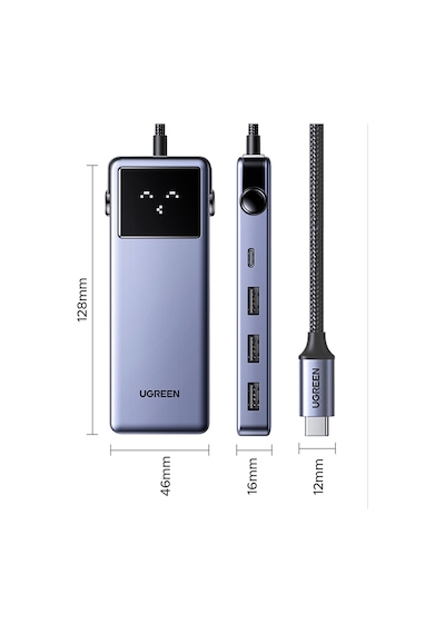 Ugreen 7-in-1 Type-c Giriş 1xusb-c 100w Pd, 1x4k/60hz Hdmı, 1xusb-a 3.0, Rj45, Sd, Tf Port Çoklayıcı Hub, 45155
