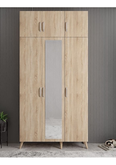 Açelya Portmanto Vestiyer Meşe 105 cm