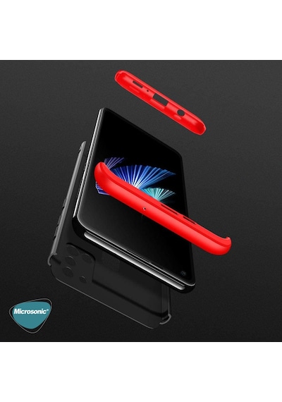 Microsonic Samsung Uyumlu Galaxy M51 Kilif Double Dip 360 Siyah Kirmizi 465254721