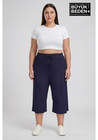 Süperlife Büyük Beden Kadın İkili Set Kapri Şort Rahat Kalıp 3xl-6xl Spr26bsrk591+2 Navy-grey Mel Süperlife Büyük Beden Kadın İkili Set Kapri Şort Rahat Kalıp 3xl-6xl Spr26bsrk591+2 Navy-grey Mel