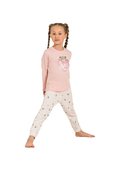 Rolypoly Rp3911c Kız Çocuk Uzun Kol Pijama Takım Pembe