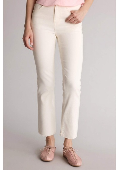 Defacto Crop Flare Fıt Normal Bel Gabardin Pantolon H2626ax26smwt84 Beyaz-wt84