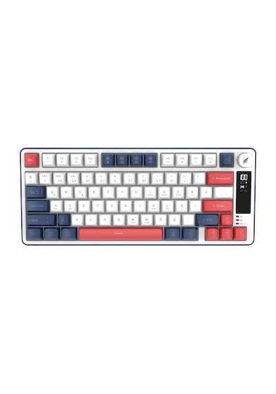 Hawk Gaming Hk255 Membrane Lcd Rgb Kablosuz/bluetooth%75 Türkçe Gaming Klavye Mavi Kırmızı