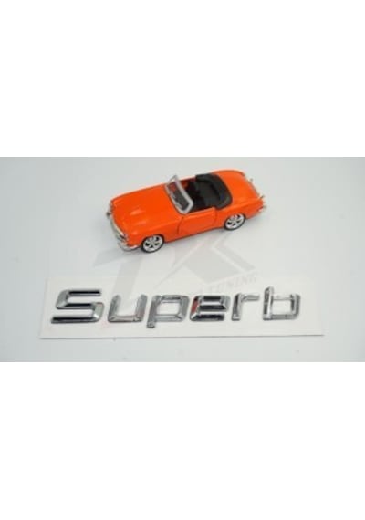 Skoda Superb Yeni Nesil Bagaj Krom Abs 3M 3D Yazı Logo Amblem