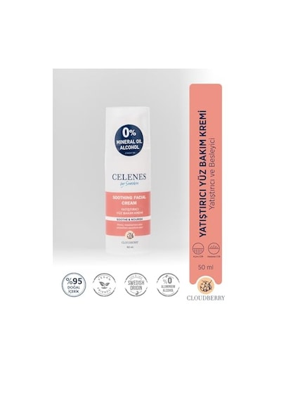 Celenes Cloudberry Yatıştırıcı Yüz Bakım Kremi Kuru Ve Hassas Ciltler 50 Ml
