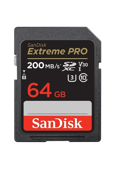 Sandisk Extreme Pro Sdxc Uhs-ı Hafıza Kartı 64 Gb Aktarım Hızı 200 Mb/sn, U3, 4k Uhd Videolar
