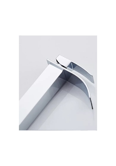 Rena Design Krom Çanak Lavabo Bataryası Oval Havza Model Uzun/yüksek Gümüş Gri Lavabo Musluğu Çift Girişli