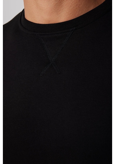 Tudors Unisex Relax Fit Rahat Kesim Pamuklu Basic Siyah Bisiklet Yaka Sweatshirt-32053-siyah Siyah Tudors Unisex Relax Fit Rahat Kesim Pamuklu Basic Siyah Bisiklet Yaka Sweatshirt-32053-siyah Siyah