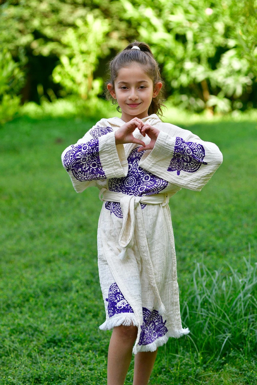 Brandsmithshop Mandala Drift Çocuk Kimono Çok Renkli