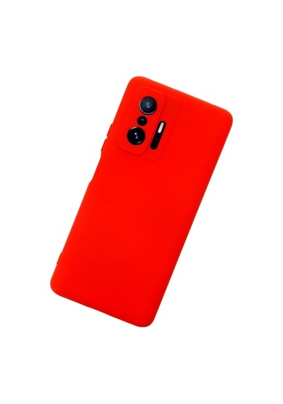 Xiaomi Mi 11t Pro Ile Uyumlu Kılıf Nano Içi Kadife Kırmızı Renk Kamera Korumalı Silikon Kapak Col169825-kırmızı