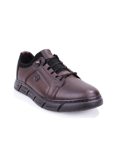 Dagoster Dma08-610 Kahve Ortopedik Günlük Slip On Erkek Deri Ayakkabı