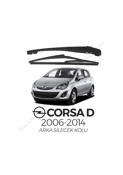 Opel Corsa D 2006-2014 Arka Silecek Kolu ve Silecek Seti Opel Corsa D 2006-2014 Arka Silecek Kolu ve Silecek Seti
